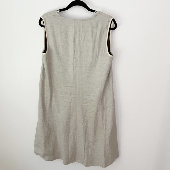 Billy Reid Button Down Dress Stone - 8 - Picture 2 of 5